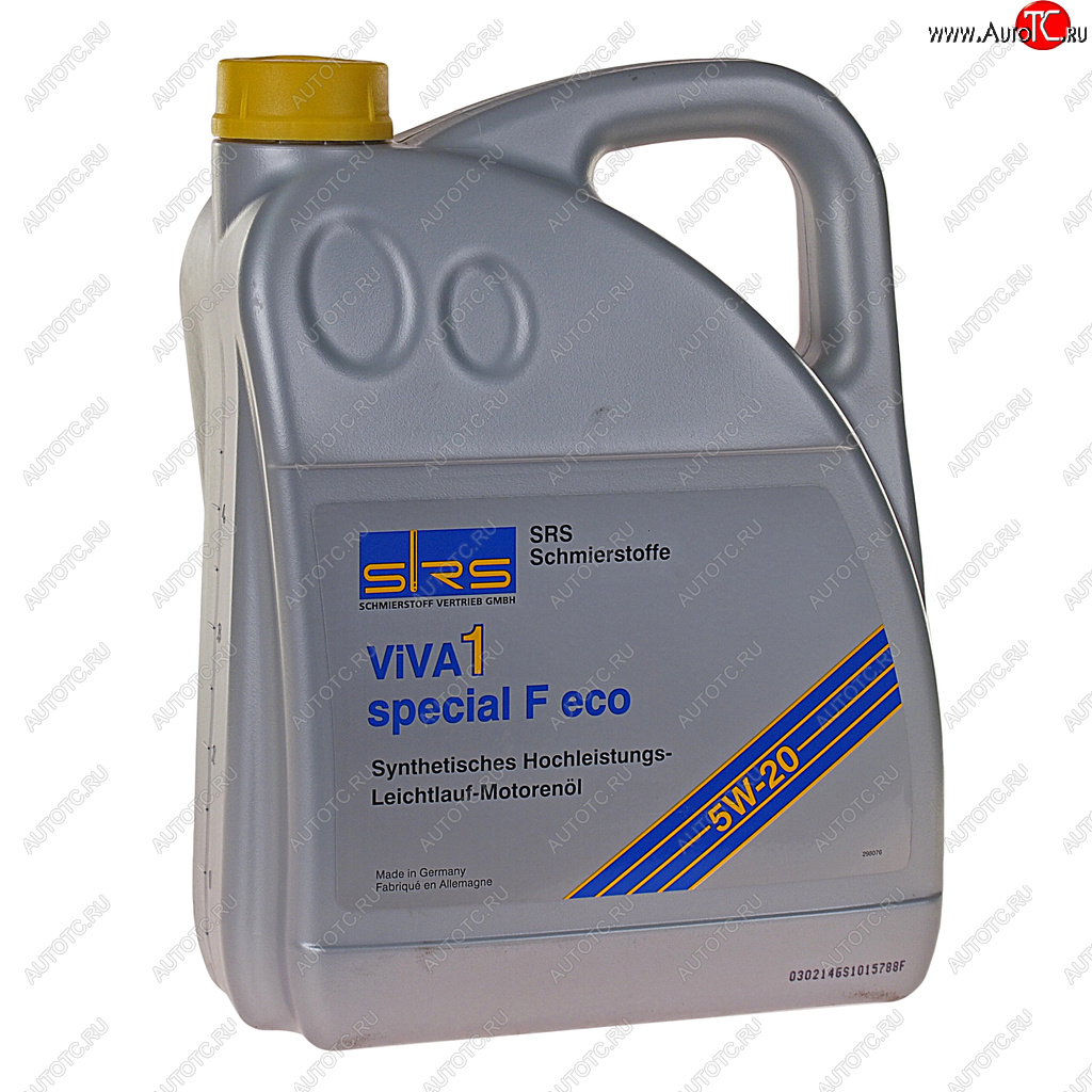 6 599 р. Масло моторное VIVA 1 SPECIAL F ECO 5W20 синт.5л SRS SRS 4033885001301  с доставкой в г. Воронеж