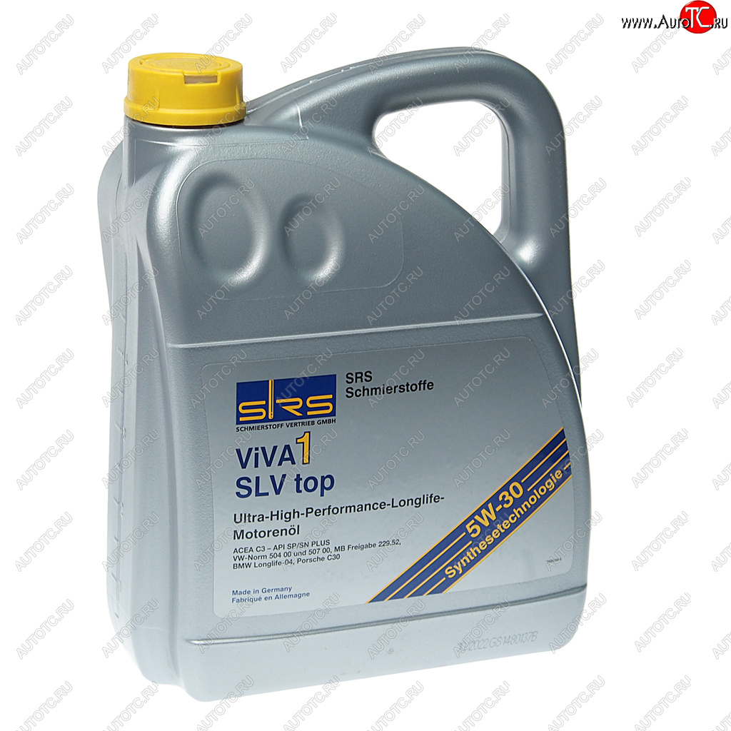8 599 р. Масло моторное VIVA 1 SLV top(LL3) 5W30 синт.5л SRS SRS 403388500192  с доставкой в г. Воронеж