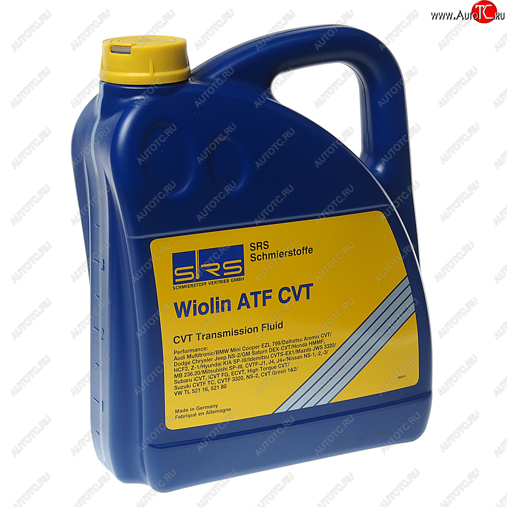 6 199 р. Масло трансмиссионное WIOLIN ATF CVT (ЖЕЛТОЕ) 4л SRS SRS 403388500193  с доставкой в г. Воронеж