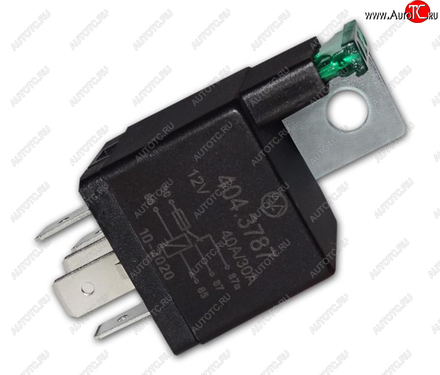 339 р. Реле электромагнитное 12V 5-ти контактное 40/30А переключающее с предохранителем ЭНЕРГОМАШ ЭНЕРГОМАШ 404.3787 ЭНЕРГОМАШ 404.3787  с доставкой в г. Воронеж