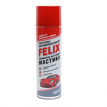 389 р. Антикор мастика полимерно-битумная 650мл аэрозоль FELIX ТОСОЛ-СИНТЕЗ 411040023  с доставкой в г. Воронеж. Увеличить фотографию 1