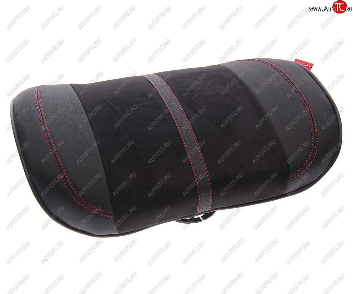 1 379 р. Подушка поясничная экокожазамша черная Flex M CARFASHION CARFASHION 41561  с доставкой в г. Воронеж
