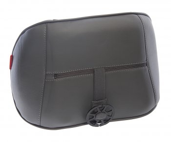 1 589 р. Подушка поясничная экокожа-велюр т.серая-серая Flex M CARFASHION CARFASHION 41567  с доставкой в г. Воронеж. Увеличить фотографию 2