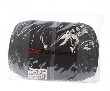 1 589 р. Подушка поясничная экокожа-велюр т.серая-серая Flex M CARFASHION CARFASHION 41567  с доставкой в г. Воронеж. Увеличить фотографию 3