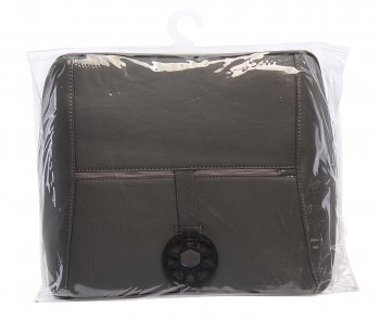 1 699 р. Подушка поясничная экокожа-велюр т.серая-серая Flex L CARFASHION CARFASHION 41576  с доставкой в г. Воронеж. Увеличить фотографию 2