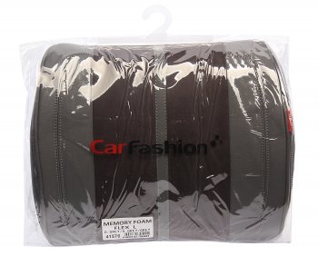1 699 р. Подушка поясничная экокожа-велюр т.серая-серая Flex L CARFASHION CARFASHION 41576  с доставкой в г. Воронеж. Увеличить фотографию 1