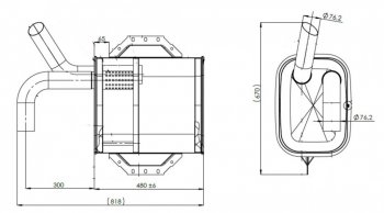 18 549 р. Глушитель MERCEDES Atego 712-1517 дв.OM904LA прямоугольный E-line DINEX DINEX 51353  с доставкой в г. Воронеж. Увеличить фотографию 3
