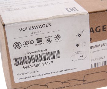 11 549 р. Колодки тормозные передние (4шт.) VAG Skoda Octavia А8 лифтбэк (2019-2022)  с доставкой в г. Воронеж. Увеличить фотографию 3
