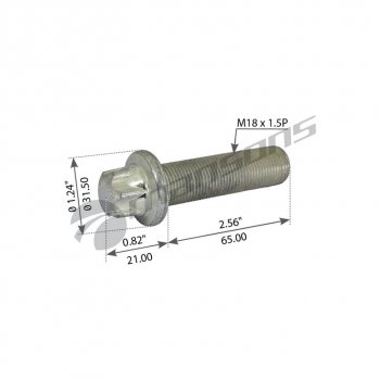 Болт SAF крепления диска тормозного (M18x1.5x65) MANSONS MANSONS 600.082