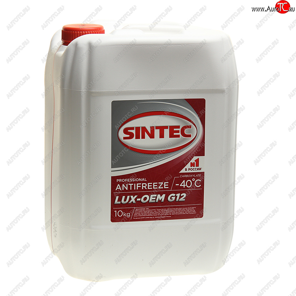 2 559 р. Антифриз красный -40C 10кг G12+ LUXE SINTEC SINTEC 614504  с доставкой в г. Воронеж