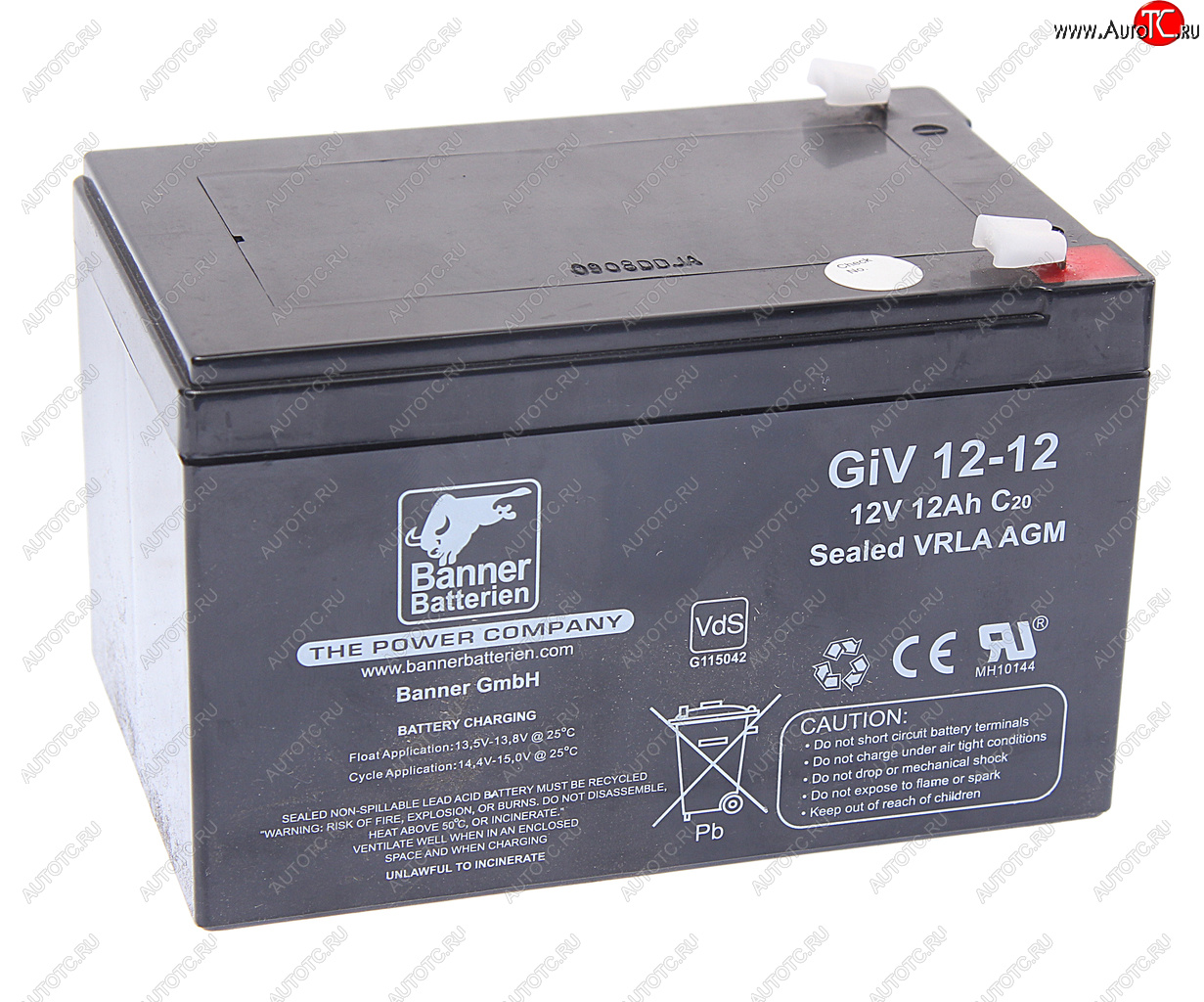 4 999 р. Аккумулятор BANNER GIV 12Ач BANNER 6ст12 giv 12-12  с доставкой в г. Воронеж