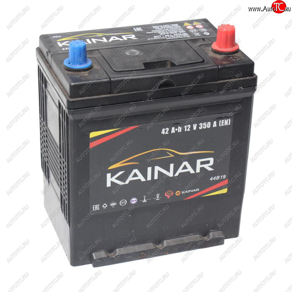 6 399 р. Аккумулятор KAINAR Asia 42Ач обратная полярность KAINAR 6ст42(0) 44b19l  с доставкой в г. Воронеж