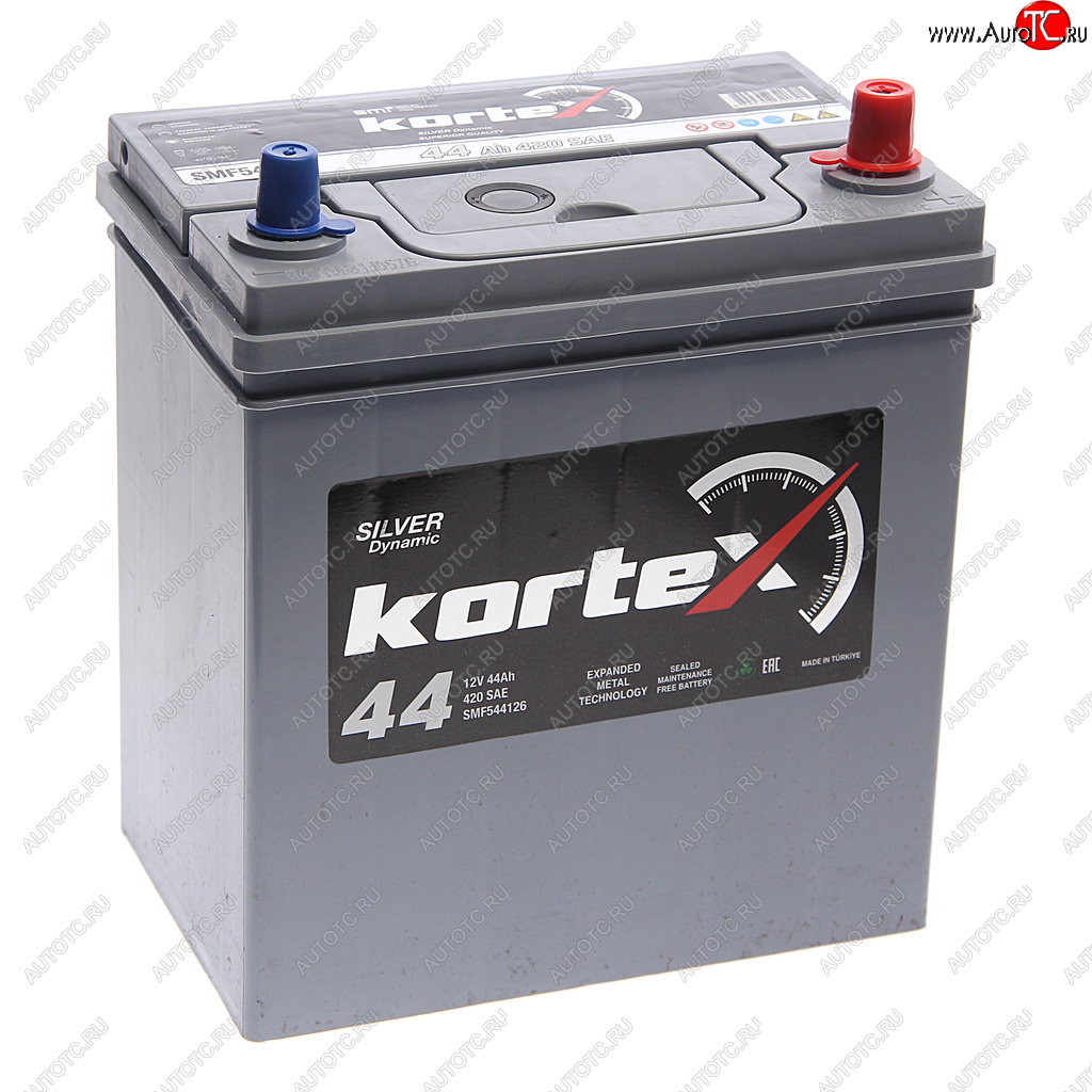 8 999 р. Аккумулятор KORTEX SILVER Dynamic ASIA 44Ач обратная полярность KORTEX 6ст44(0) smf544126 (b19)  с доставкой в г. Воронеж