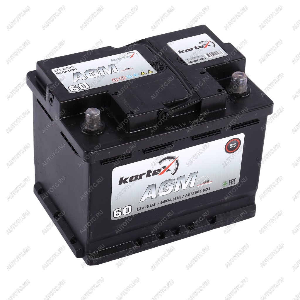 19 999 р. Аккумулятор KORTEX AGM 60Ач обратная полярность KORTEX 6ст60(0) agm560901  с доставкой в г. Воронеж