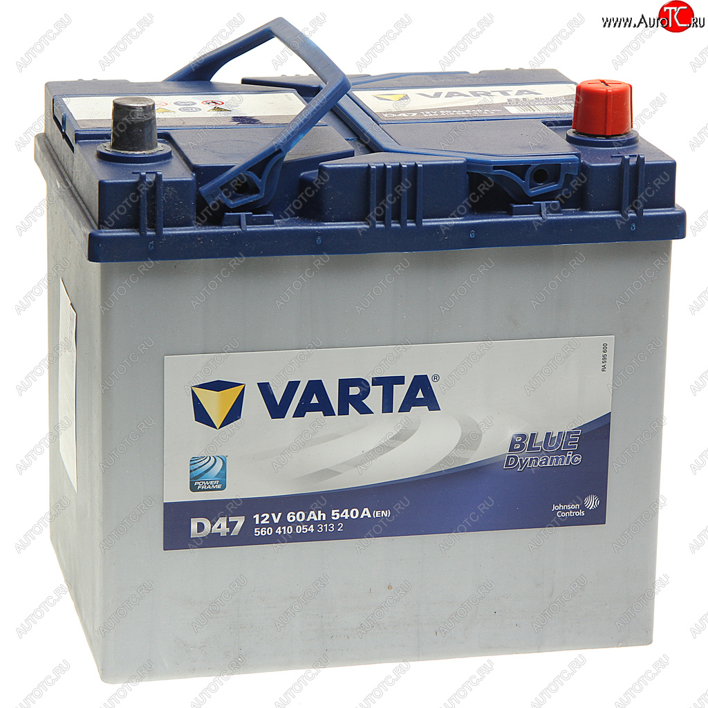 13 749 р. Аккумулятор VARTA Blue Dynamic 60Ач обратная полярность VARTA 6ст60(0) d47  с доставкой в г. Воронеж