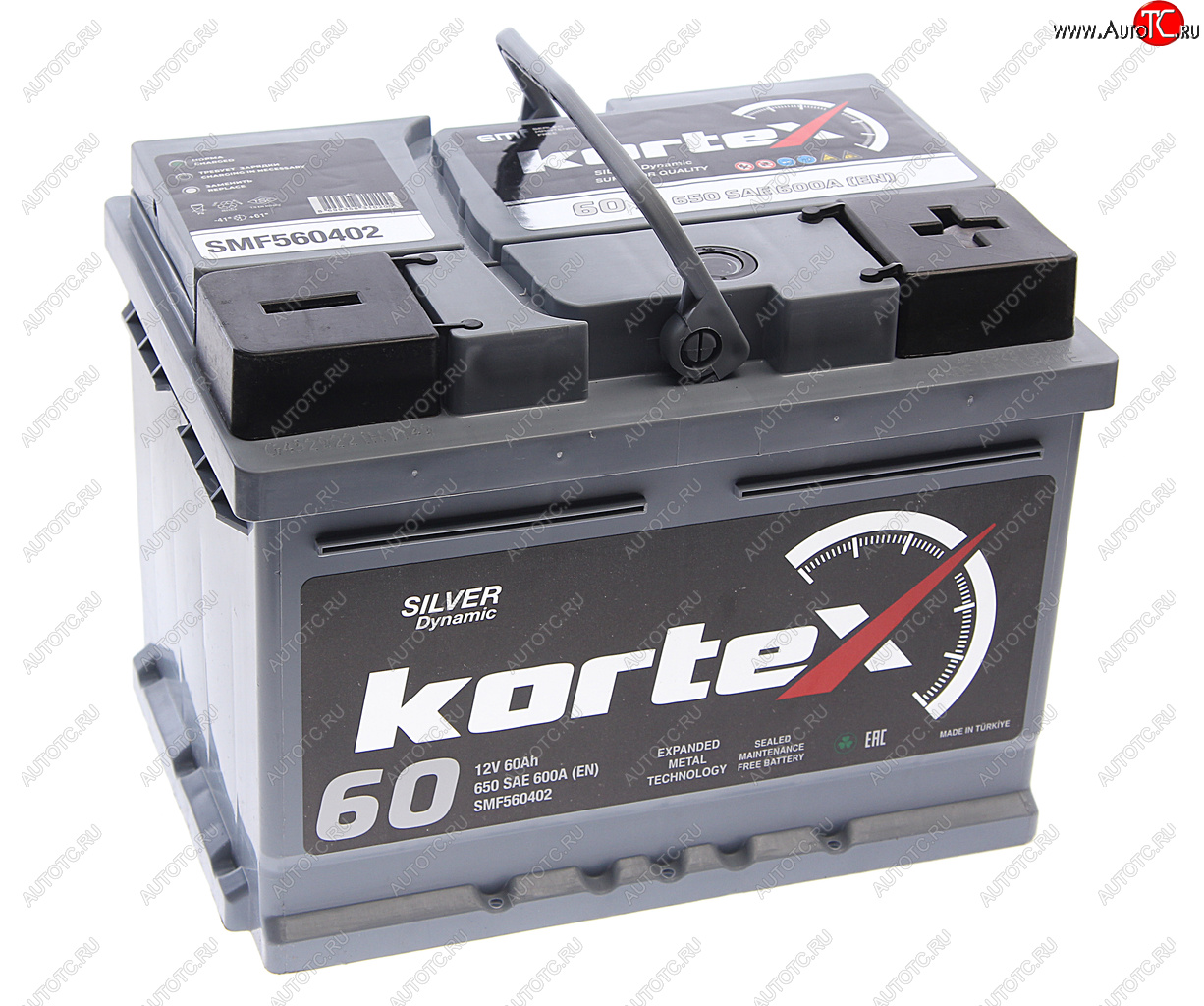 10 699 р. Аккумулятор KORTEX SILVER Dynamic 60Ач обратная полярность, низкий KORTEX 6ст60(0) smf560402  с доставкой в г. Воронеж