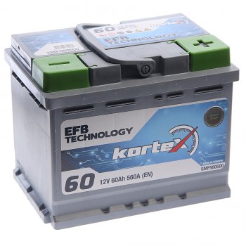 Аккумулятор KORTEX EFB 60Ач обратная полярность KORTEX 6ст60(0) smf560500