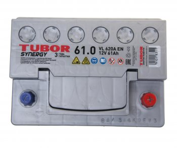 9 999 р. Аккумулятор TUBOR Synergy 61Ач обратная полярность TUBOR 6ст61(0)  с доставкой в г. Воронеж. Увеличить фотографию 2
