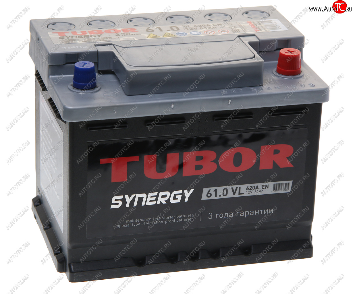 9 999 р. Аккумулятор TUBOR Synergy 61Ач обратная полярность TUBOR 6ст61(0)  с доставкой в г. Воронеж
