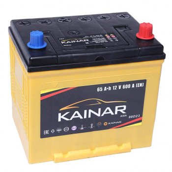 Аккумулятор KAINAR Asia 65Ач обратная полярность KAINAR 6ст65(0) 75d23l(88d23l)