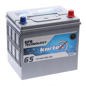 Аккумулятор KORTEX EFB ASIA 65Ач обратная полярность KORTEX 6ст65(0) smf564501 (d23)