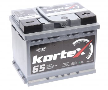 Аккумулятор KORTEX SILVER Dynamic 65Ач обратная полярность KORTEX 6ст65(0) smf565400