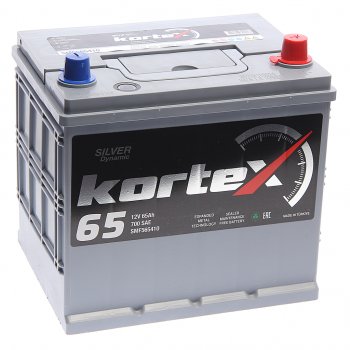 Аккумулятор KORTEX SILVER Dynamic ASIA 65Ач обратная полярность KORTEX 6ст65(0) smf565410 (d23)