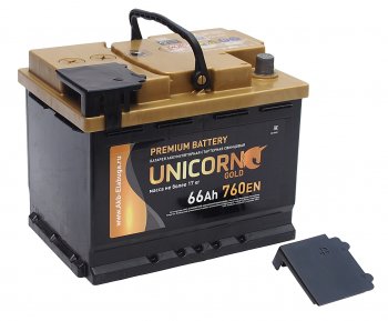 10 399 р. Аккумулятор UNICORN Gold 66Ач обратная полярность UNICORN 6ст66(0)  с доставкой в г. Воронеж. Увеличить фотографию 2
