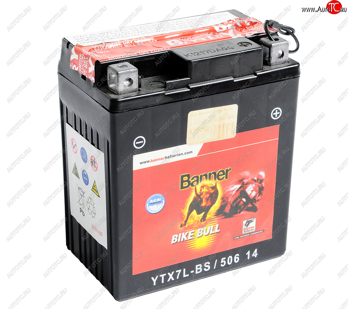 2 899 р. Аккумулятор BANNER Bike Bull AGM 6Ач BANNER 6ст6 ytx7l-bs 506 014 005  с доставкой в г. Воронеж