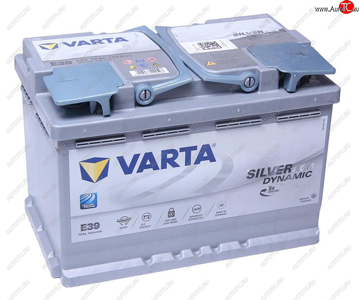28 799 р. Аккумулятор VARTA Silver Dynamic AGM 70Ач обратная полярность VARTA 6ст70(0) e39 (a7)  с доставкой в г. Воронеж