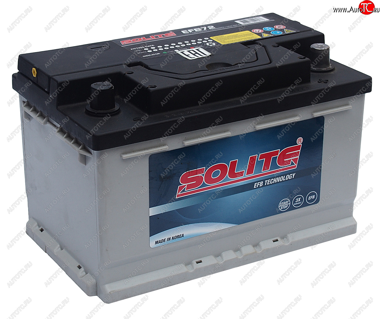 13 499 р. Аккумулятор SOLITE EFB 72А/ч обратная полярность,низкий SOLITE 6ст72(0) efb72 SOLITE 6ст72(0) efb72  с доставкой в г. Воронеж