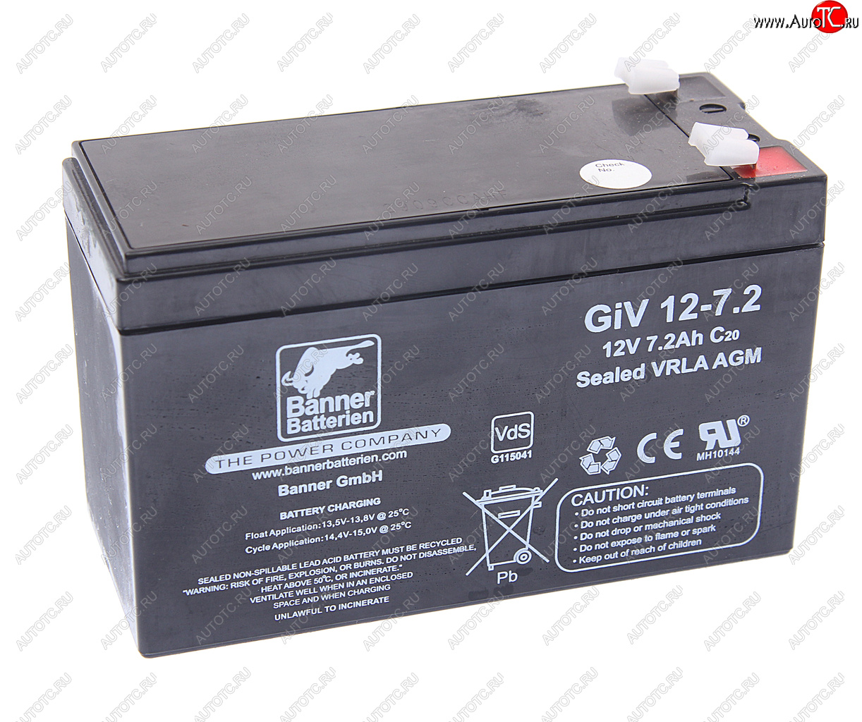 3 599 р. Аккумулятор BANNER GIV 7.2Ач BANNER 6ст7,2 giv 12-7,2  с доставкой в г. Воронеж