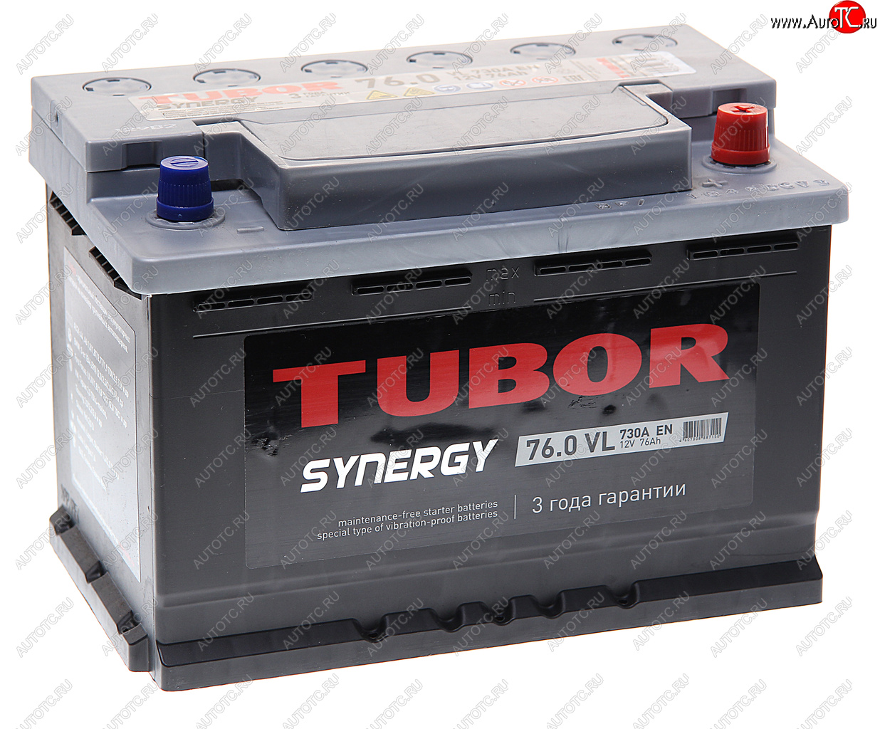 12 399 р. Аккумулятор TUBOR Synergy 76Ач обратная полярность TUBOR 6ст76(0)  с доставкой в г. Воронеж