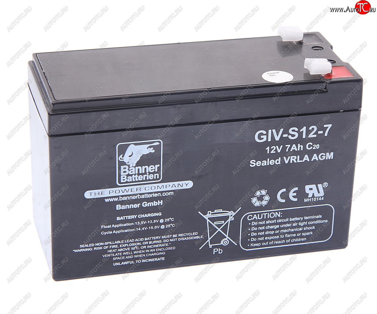 2 579 р. Аккумулятор BANNER GIV-S 7Ач BANNER 6ст7 giv-s 12-7  с доставкой в г. Воронеж