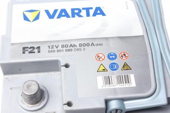 31 999 р. Аккумулятор VARTA Silver Dynamic AGM 80Ач обратная полярность VARTA 6ст80(0) f21 (a6)  с доставкой в г. Воронеж. Увеличить фотографию 2
