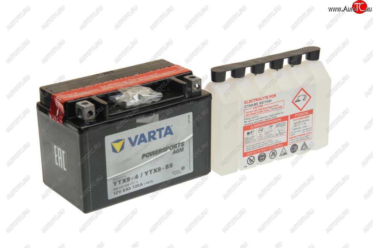 4 899 р. Аккумулятор VARTA MOTO AGM 8Ач VARTA 6ст8 508 012 008 (ytx9-4(bs))  с доставкой в г. Воронеж