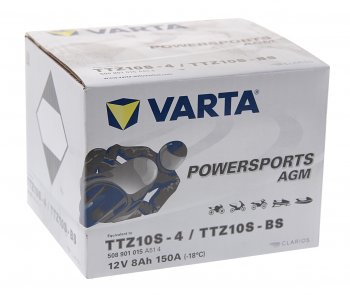 6 949 р. Аккумулятор VARTA MOTO AGM 8Ач VARTA 6ст8 ttz10s-4(bs)  с доставкой в г. Воронеж. Увеличить фотографию 2