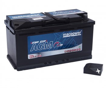 28 599 р. Аккумулятор MACPOWER AGM 95Ач обратная полярность MACPOWER 6ст95(0) 95agm69616  с доставкой в г. Воронеж. Увеличить фотографию 2