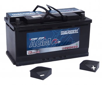 28 599 р. Аккумулятор MACPOWER AGM 95Ач обратная полярность MACPOWER 6ст95(0) 95agm69616  с доставкой в г. Воронеж. Увеличить фотографию 3