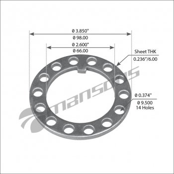 Шайба ROR ступицы стопорная MANSONS MANSONS 780.097