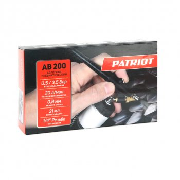 1 169 р. Аэрограф 3.5атм. 20лмин. с нижним бачком 22мл PATRIOT PATRIOT 830902024  с доставкой в г. Воронеж. Увеличить фотографию 6