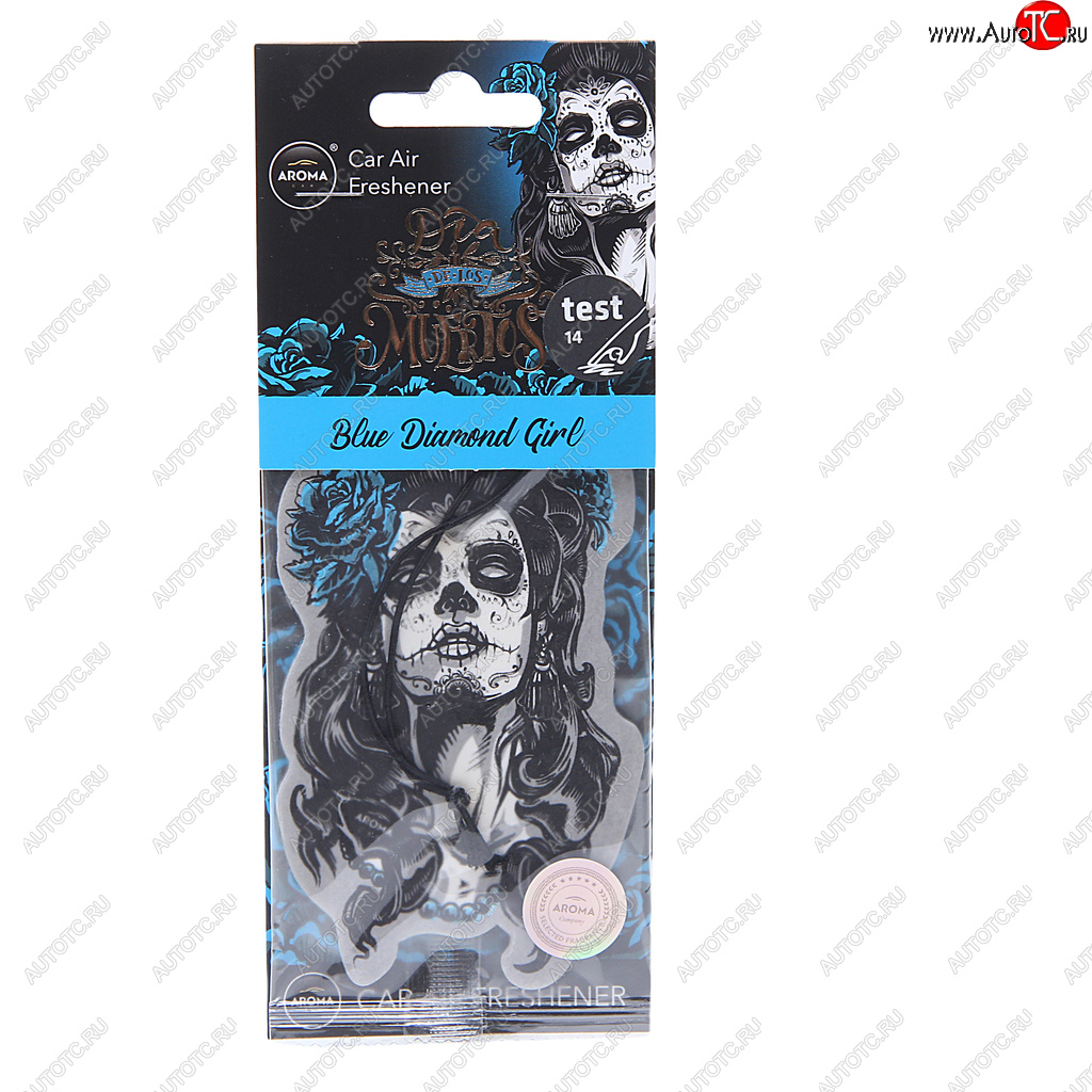 157 р. Ароматизатор подвесной пластина (blue diamond girl) Dia De Los Muertos AROMA CAR AROMA CAR 83116  с доставкой в г. Воронеж
