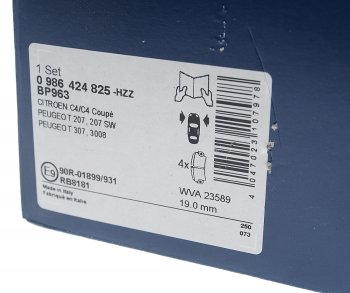 2 449 р. Колодки тормозные передние (4шт.) BOSCH CITROEN C4  дорестайлинг, хэтчбэк 5 дв. (2004-2008)  с доставкой в г. Воронеж. Увеличить фотографию 3