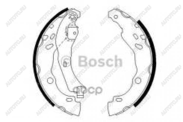 3 199 р. Колодки тормозные задние барабанные (4шт.) BOSCH Renault Clio BB дорестайлинг, хэтчбэк 5 дв. (1998-2002)  с доставкой в г. Воронеж