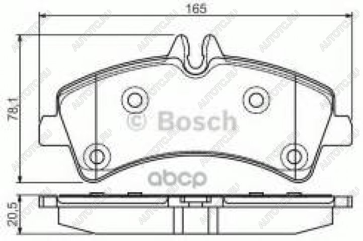 3 099 р. Колодки тормозные задние (4шт.) BOSCH Mercedes-Benz Sprinter W905 рестайлинг (2000-2006)  с доставкой в г. Воронеж