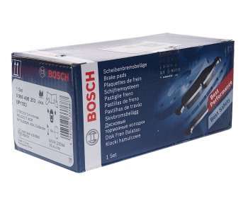 2 599 р. Колодки тормозные передние (4шт.) BOSCH Mitsubishi Lancer 8 дорестайлинг седан (1995-1997)  с доставкой в г. Воронеж. Увеличить фотографию 2