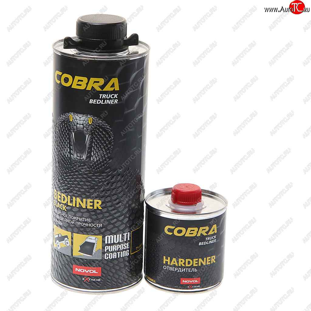 2 859 р. Антигравий черный сверхпрочное покрытие COBRA 600мл с отвердителем 0.2л NOVOL NOVOL 90363  с доставкой в г. Воронеж