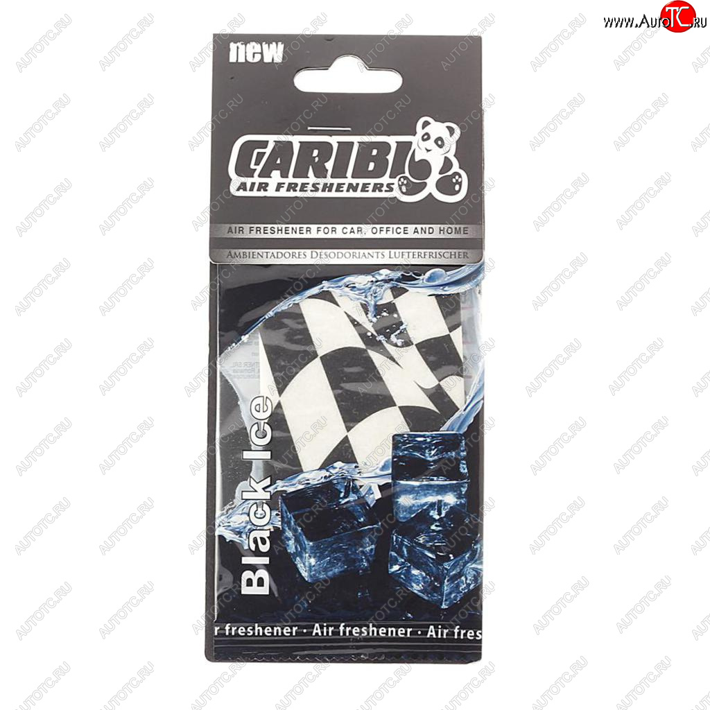 92 р. Ароматизатор подвесной пластина (черный лед) Formula-1 CARIBI CARIBI 91589  с доставкой в г. Воронеж