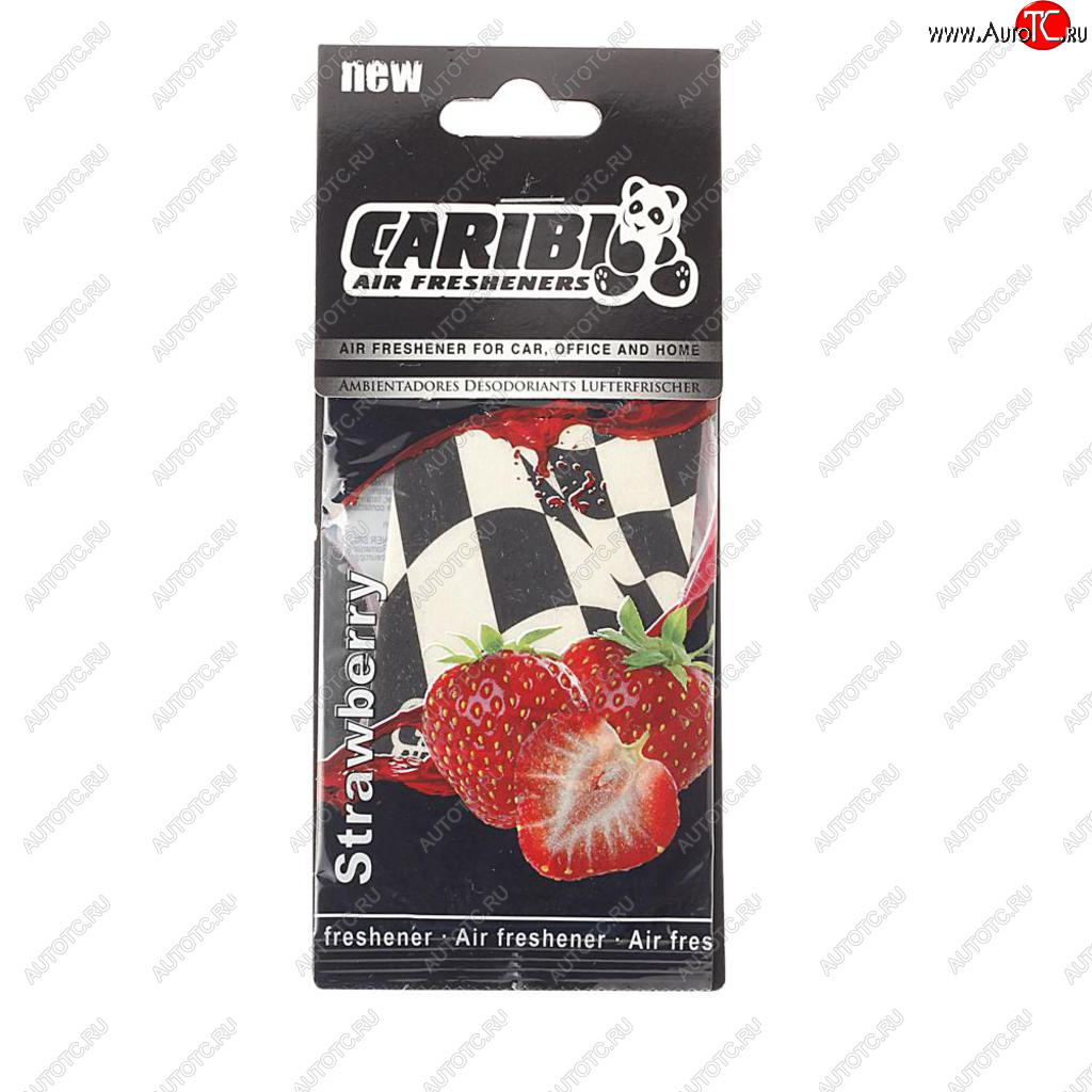 94 р. Ароматизатор подвесной пластина (клубника) Formula-1 CARIBI CARIBI 92005  с доставкой в г. Воронеж