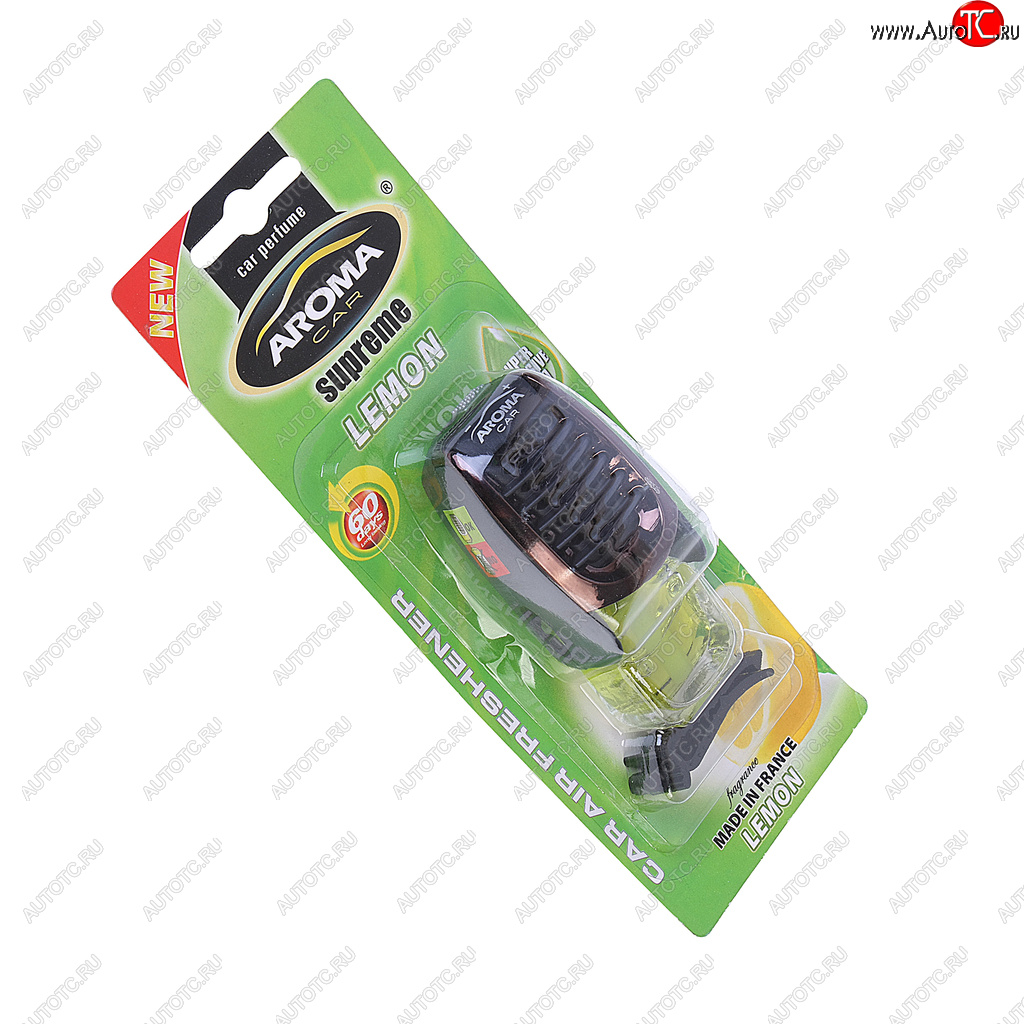 359 р. Ароматизатор на дефлектор жидкостный (лимон) 7мл Supreme AROMA CAR AROMA CAR 92046 AROMA CAR 92046  с доставкой в г. Воронеж